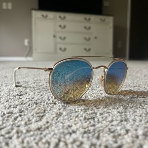 Rayban Sunglasses. White, Blue, Bronze